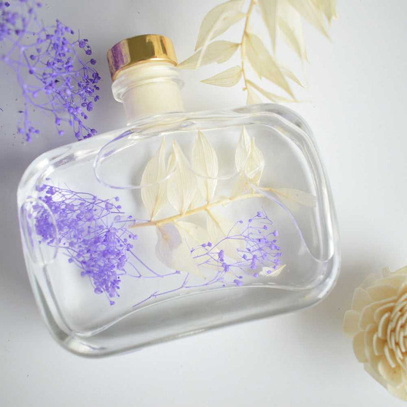 fire-free scented rattan diffuser with floating flowers