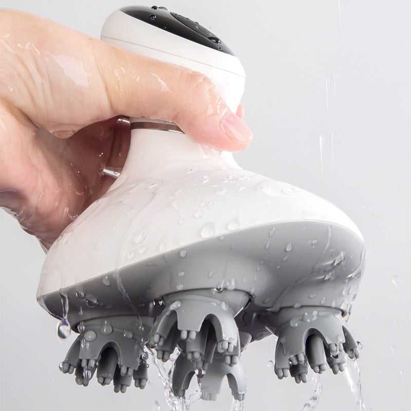 Rechargeable Waterproof Head Massager with Remote Control
