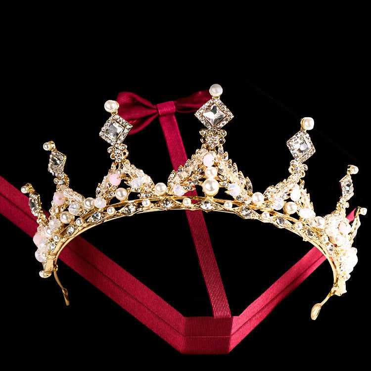 pearl diamond bridal crown jewelry