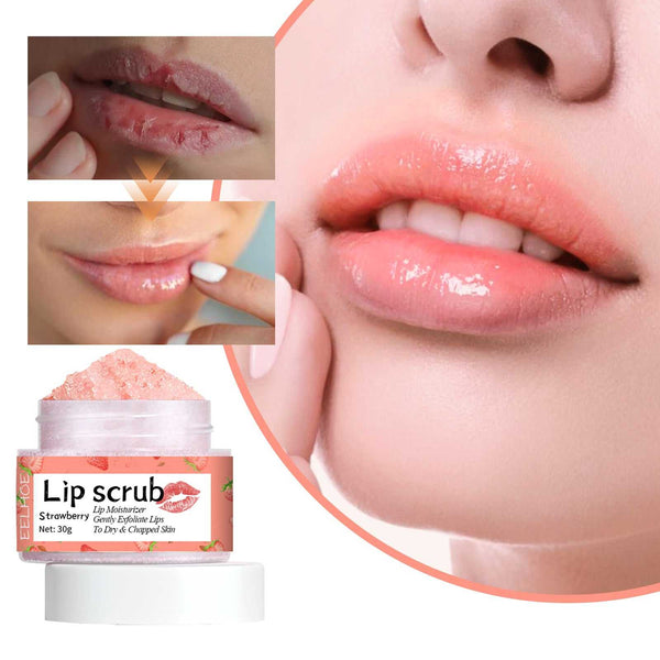 strawberry lip scrub for smooth hydrated lips