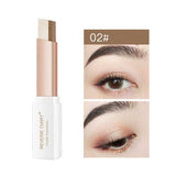 Lazy Eyeshadow Stick Double Color Gradient Shimmer applied on eyelid, showing smooth blend and waterproof shimmer finish.
