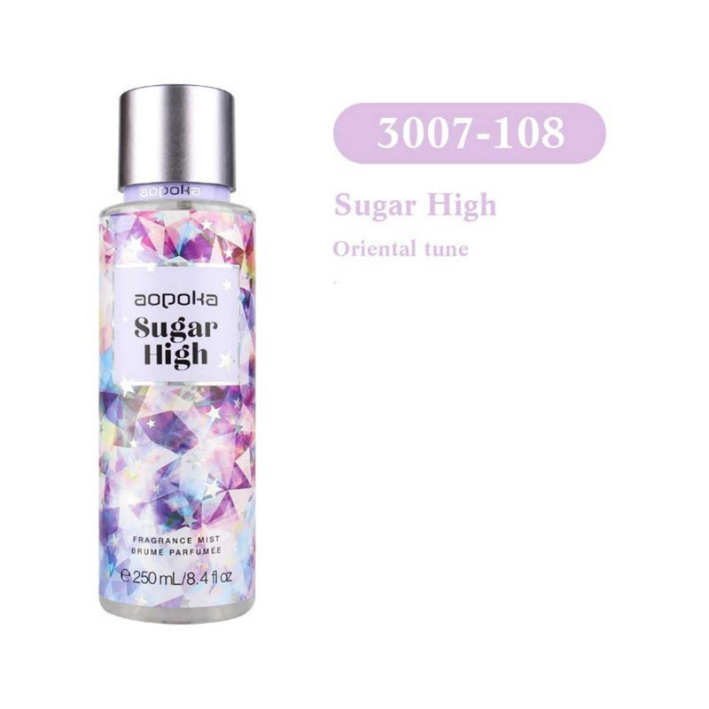 Body Spray Perfume for Women Fresh Long-Lasting Fragrance in shimmer royal sweety scent with heart design bottle, 250ml size. Ideal for daily feminine use.