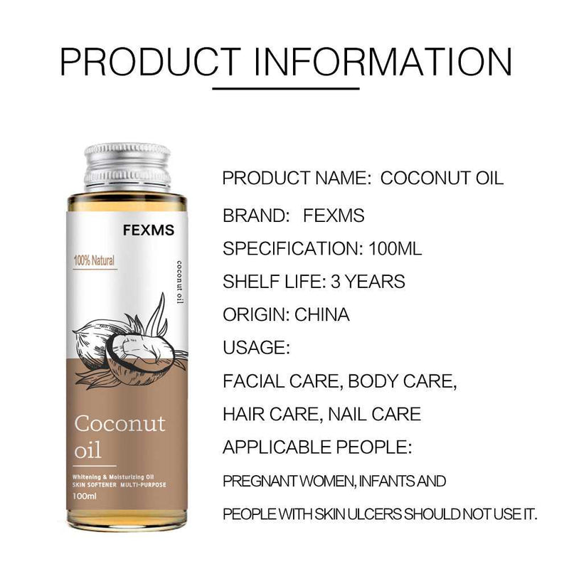 natural coconut body care oil skincare”