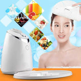 Automatic Face Mask Maker DIY Fruit & Collagen Facial Machine for home spa use with natural ingredients like fruits and milk. Ideal for festive beauty gifts.
