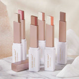 Lazy Eyeshadow Stick Double Color Gradient Shimmer applied on eyelid, showing smooth blend and waterproof shimmer finish.