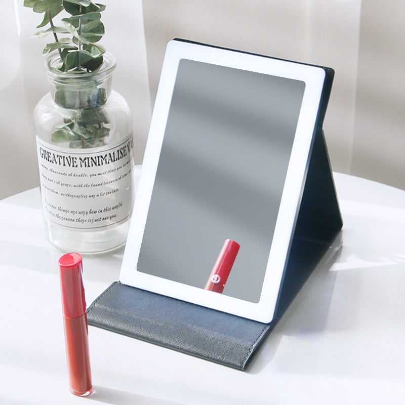portable LED makeup mirror foldable