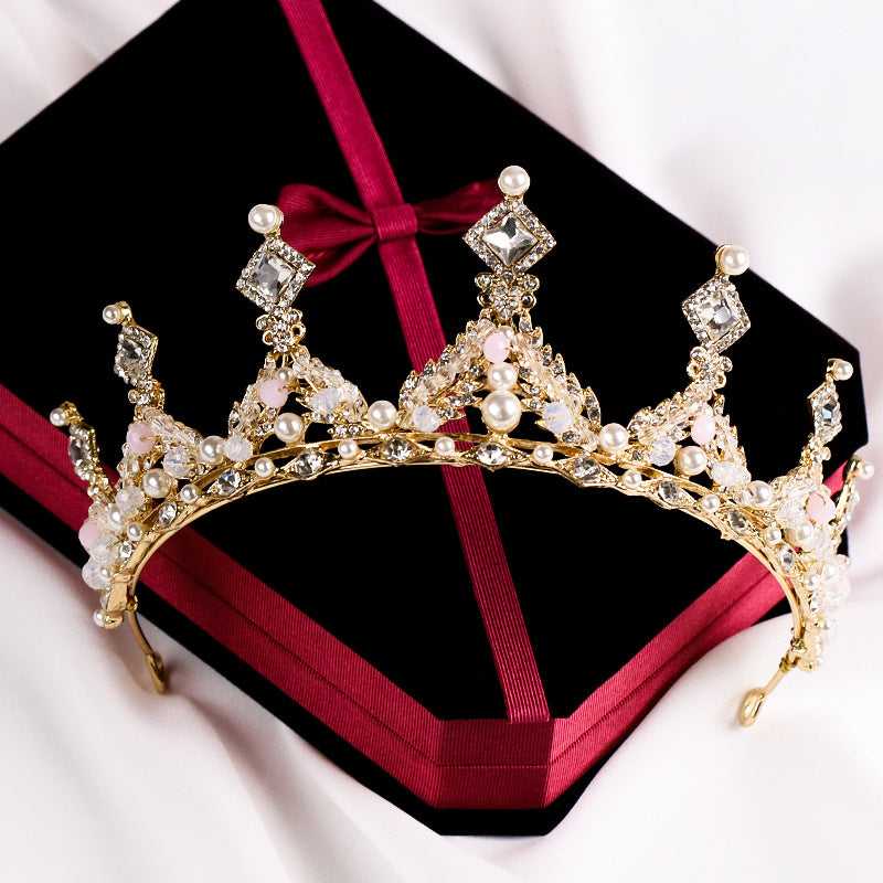 pearl diamond bridal crown jewelry