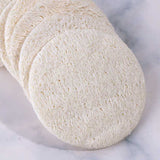 round exfoliating facial pads natural loofah