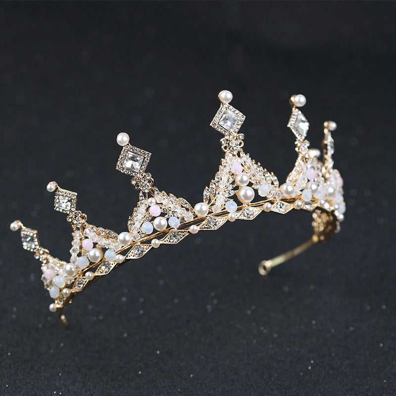 pearl diamond bridal crown jewelry