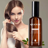 anti-frizz smoothing hair oil bottle