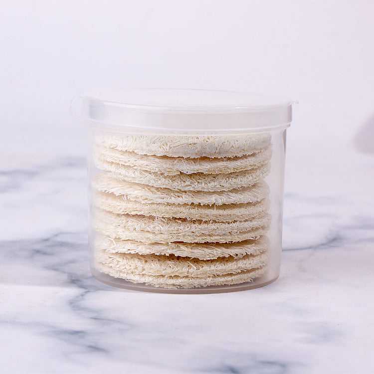 round exfoliating facial pads natural loofah